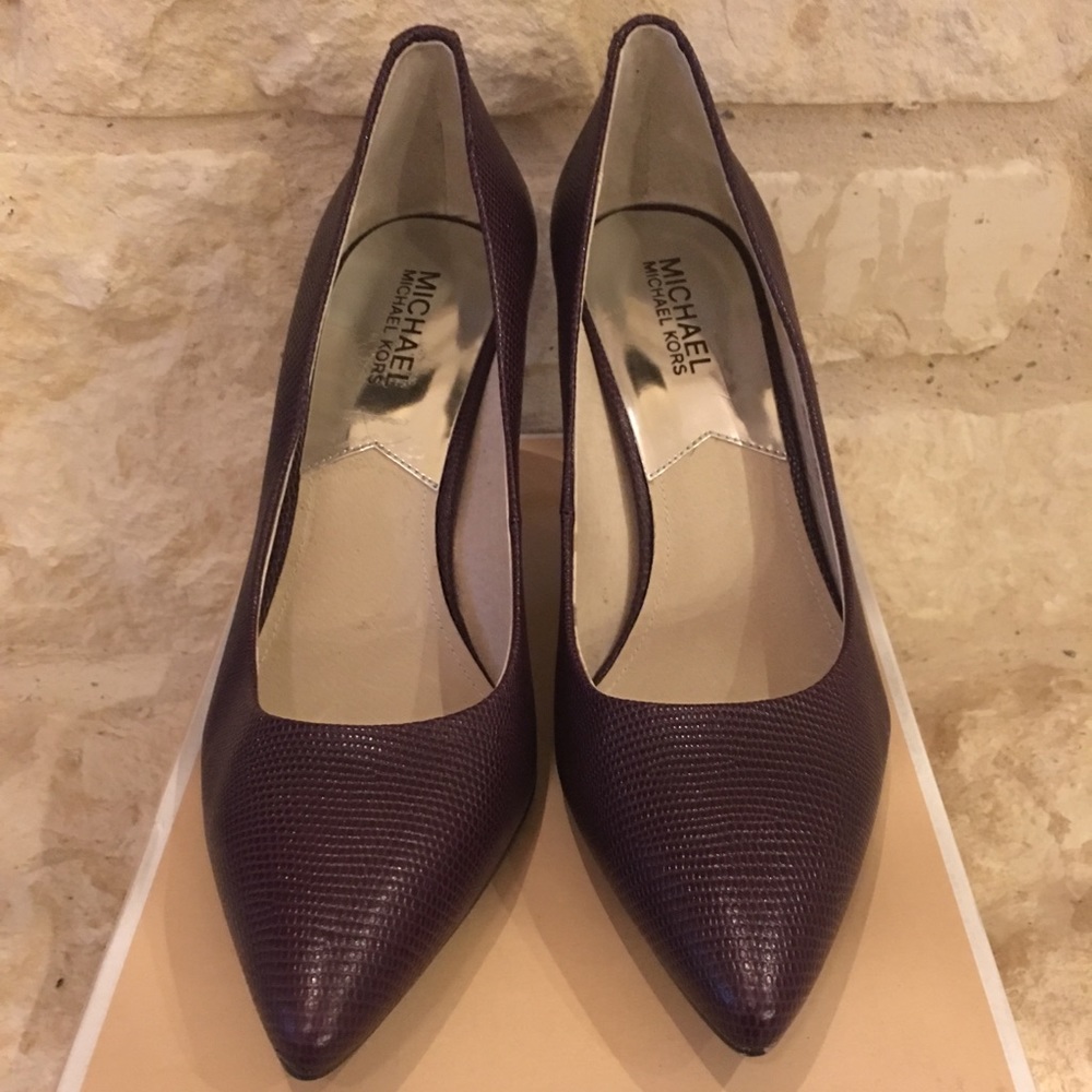 NEW Michael Kors Heels Pumps Plum Purple Dress 8
